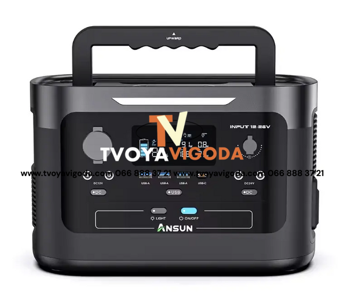 Ansun Portable Power Station 1000W 923Wh &mdash; Портативна сонячна електростанція, генератор для дому та кемпінгу 360223584 фото
