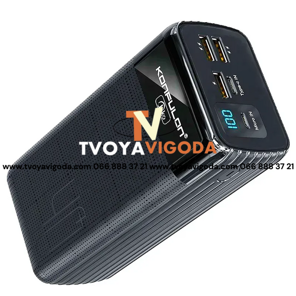 Power Bank Konfulon A21s 40000mAh 22.5W &mdash; Зовнішній акумулятор із швидким заряджанням QC22.5W та PD20W KonfulonA21s фото