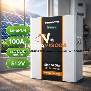 Литиевый аккумулятор SOONEST Sine 5200W (51.2V 100Ah) SOONEST Sine 5200W фото