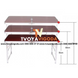Комплект мебели раскладной RIAS 120&times;60 см Brown &mdash; алюминиевый стол + 4 стула (усиленный) 000505 фото 6