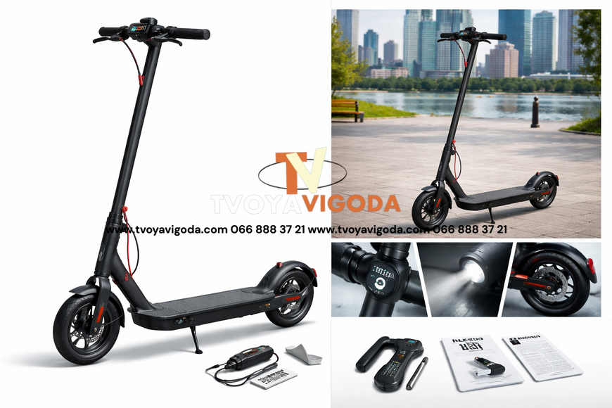 Электросамокат SC012 350W 8.5&rdquo; до 30 км Черный SC012 фото